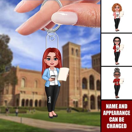 Maestro hermoso-llavero de acrílico conmemorativo personalizado