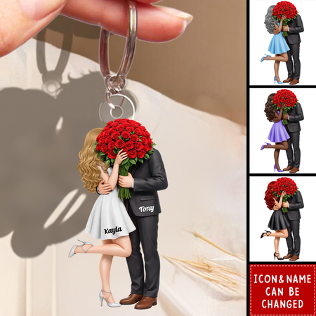 Para siempre sin decir una palabra elegante pareja-llavero personalizado-regalo de San Valentín para él, para ella, para pareja