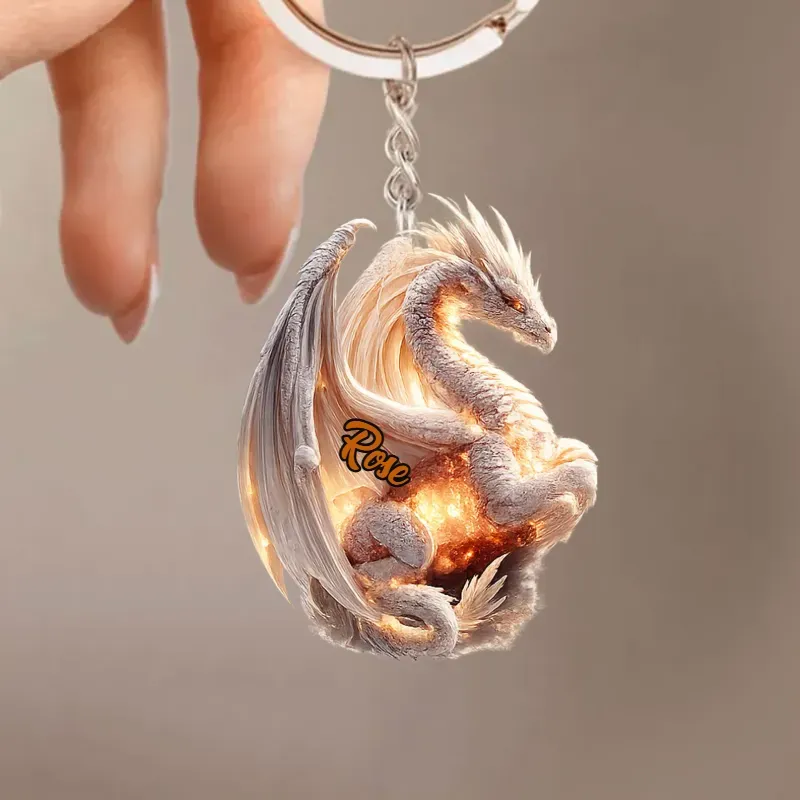 Llavero Dragón de la fantasía-dragón personalizado