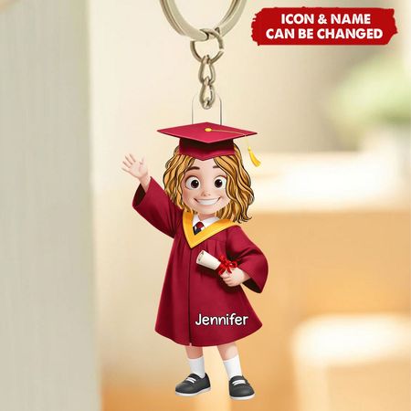 Little Graduate-Llavero personalizado de graduación de jardín de infantes | Regalo de recuerdo preescolar