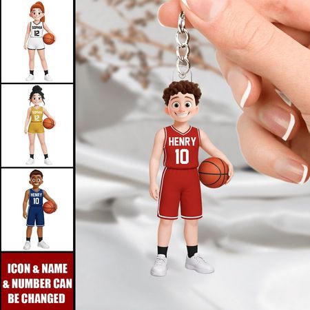 Llavero Acrílico Regalo-personalizado jugador de baloncesto