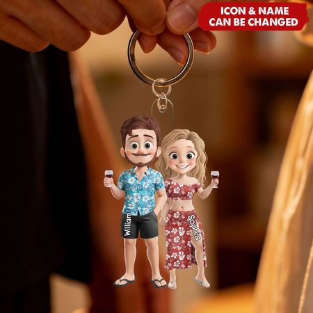 Llavero acrílico - Regalos personalizados para vacaciones de verano y viajes para marido y mujer, para él y para ella - Juntos es mi lugar favorito
