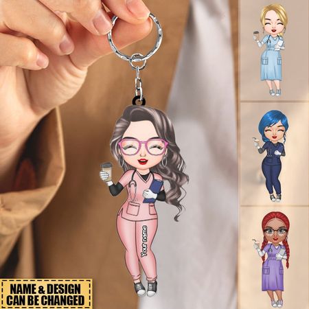 Portachiavi Personalizzato Personalizzato Carattere Infermiera-Regalo Per Infermiera