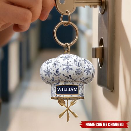 Llavero de acrílico personalizado del sombrero del cocinero, regalo para el cocinero, recuerdo que cocina, regalo del amante de la cocina
