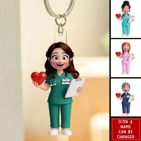 Llavero de acrílico en agradecimiento a las enfermeras: regalos personalizados para enfermeras