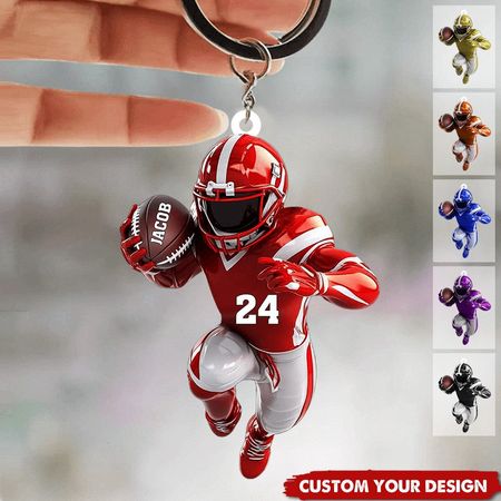 Llavero personalizado fútbol americano, regalo para los amantes del fútbol americano