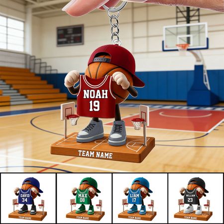Llavero de acrílico personalizado del baloncesto, regalos únicos para el amante del baloncesto