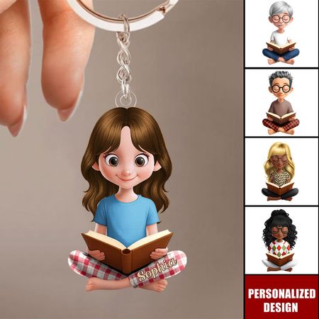Llaveros personalizados para amantes de la lectura: para niñas y niños