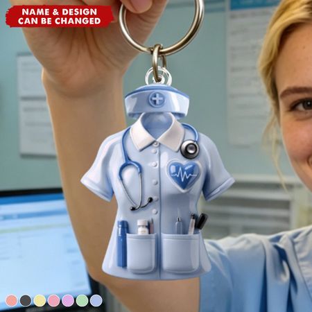 Celebre la dedicación de su enfermera favorita, llavero personalizado, regalo para enfermeras