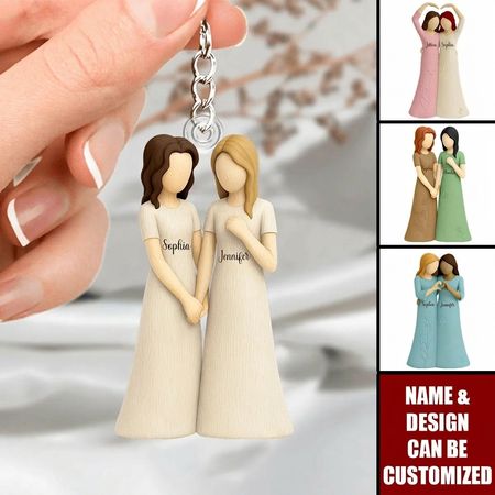 Alma hermana amistad-llavero de acrílico personalizado, regalos para Bestie mejor amigo