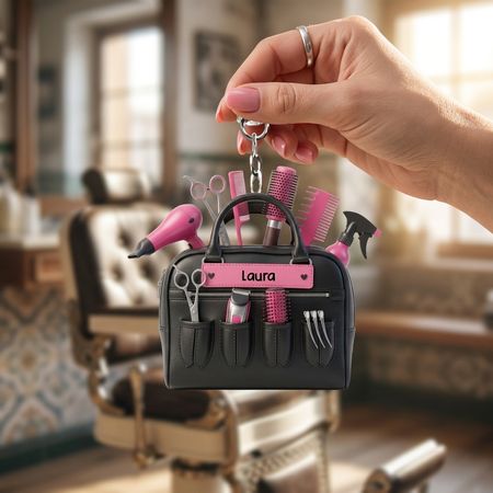 Llavero Bolsa de Herramientas para Peluquera – Regalo Especial para Estilistas