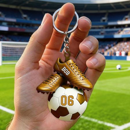 Nombre personalizado y Jersey número personalizado keychian para el amante del fútbol