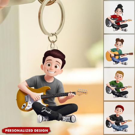 Todo lo que necesito es esta guitarra - Llavero personalizado - Regalos para amantes de la música