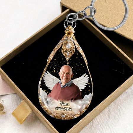 Llavero de acrílico personalizado, regalo conmemorativo para la pérdida de ser querido