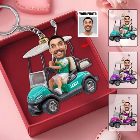 Llavero de acrílico del golf personalizado-regalo para los amantes del golf