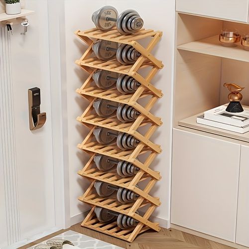 5-Tier Foldable Bamboo Shoe Rack – No-Installation Space Saving Shoe Organizer (85cm High)
