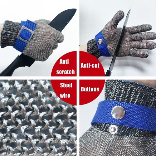 316L Stainless Steel Mesh Glove - ANSI A9 360° Cut Resistant Safety Glove