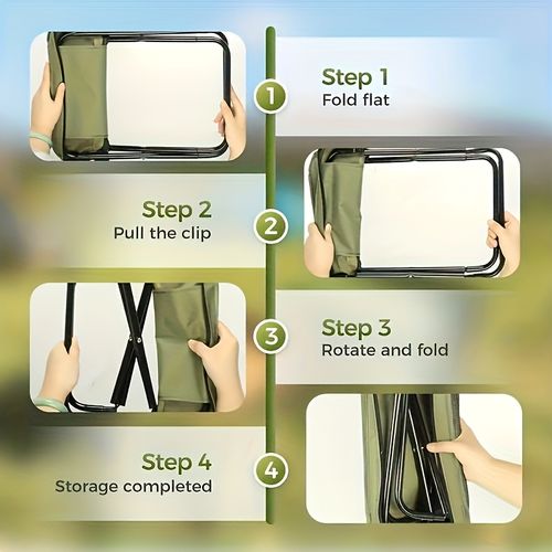 Compact Portable Heavy Duty Adult Folding Outdoor Chair, Foldable to a Backpack, Multi-Level Adjustable Height & Foldable Reclining Backrest, Durable Light Frame Weatherproof Fabric, Ideal for Camping, Beach, Fishing, Gardening, Trip