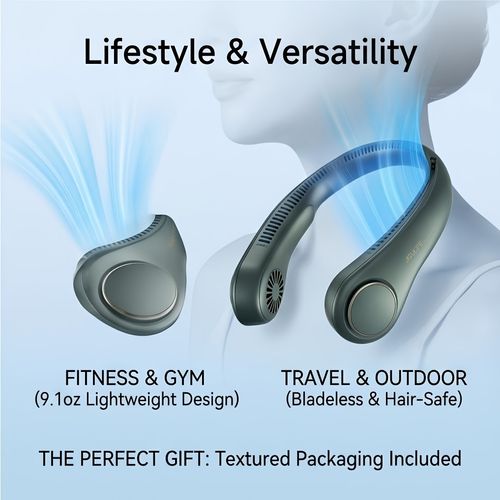 Portable Neck Fan: Hands-Free Bladeless Wearable Cooling