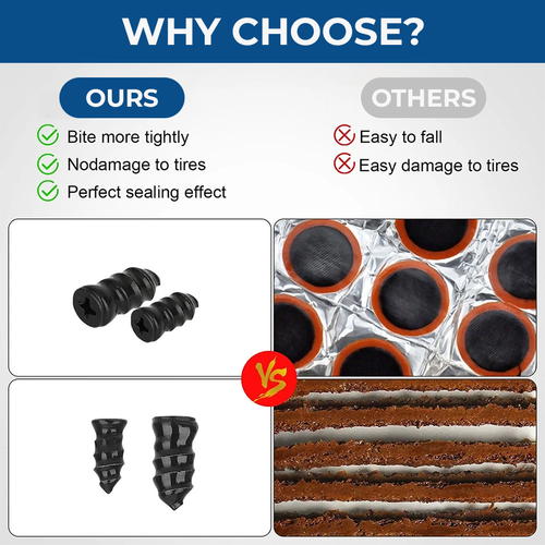 🔥 Last Day 50% OFF 🔥 60PCS Self-Sealing Tire Repair Rubber Nails Kit with 2 Sizes