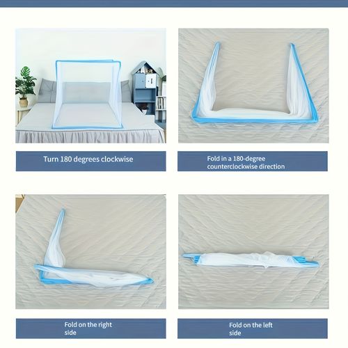 Pop-Up Folding Mosquito Net for Bed – Instant Protection, Zero Setup