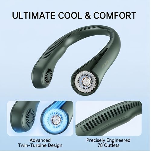 Portable Neck Fan: Hands-Free Bladeless Wearable Cooling
