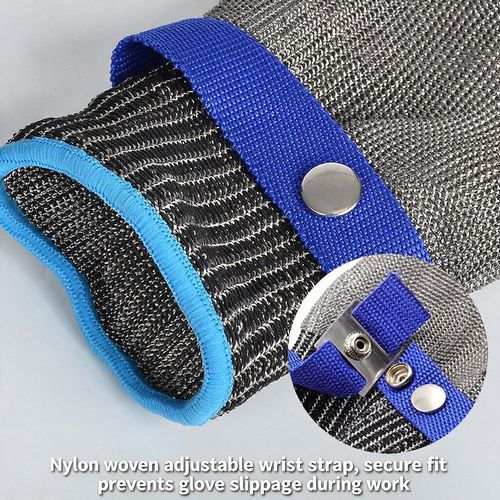 316L Stainless Steel Mesh Glove - ANSI A9 360° Cut Resistant Safety Glove