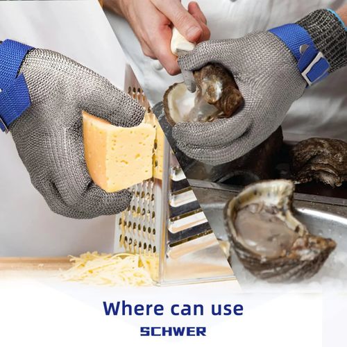316L Stainless Steel Mesh Glove - ANSI A9 360° Cut Resistant Safety Glove