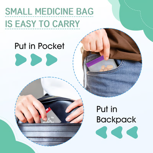 14-Pack Reusable Pill Pouches with Slide Lock