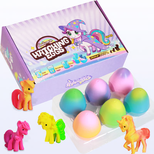 6-Pack Magical Hatching Unicorn Eggs