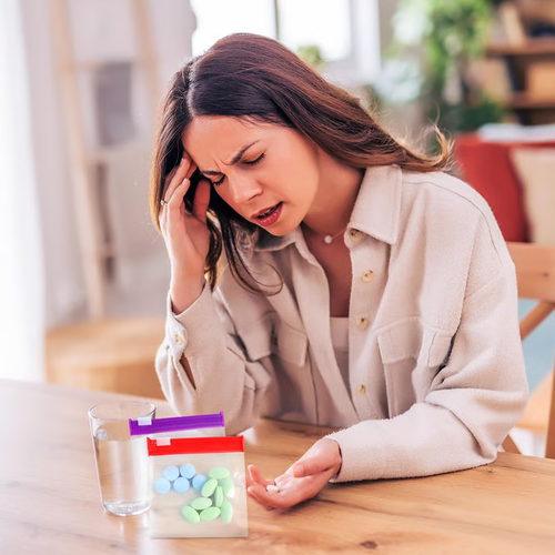 14-Pack Reusable Pill Pouches with Slide Lock