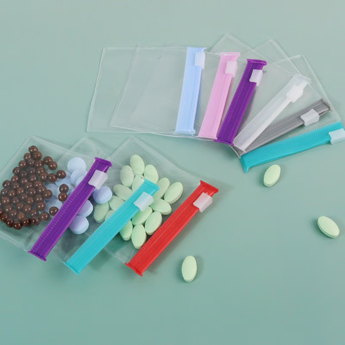 14-Pack Reusable Pill Pouches with Slide Lock
