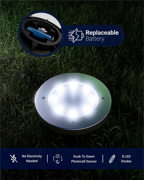 Solar Ground Lights Outdoor Waterproof LED Pathway Lights