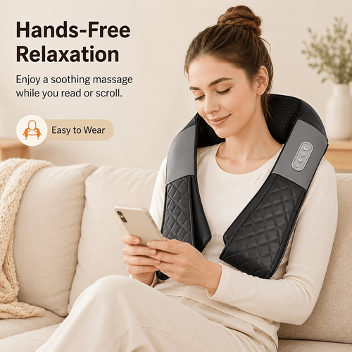 Cervical Massage Shawl with Red Light Heating