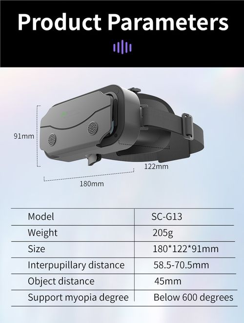 VRSHINECON Virtual Reality Headset - 3D VR Glasses for Smartphone Movies & Gaming