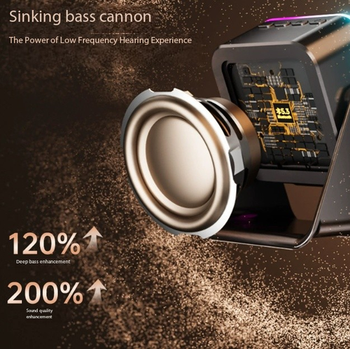 Wireless Induction Speaker - Rechargeable Gaming & KTV Soundbar with Sleep Mode for Bedroom