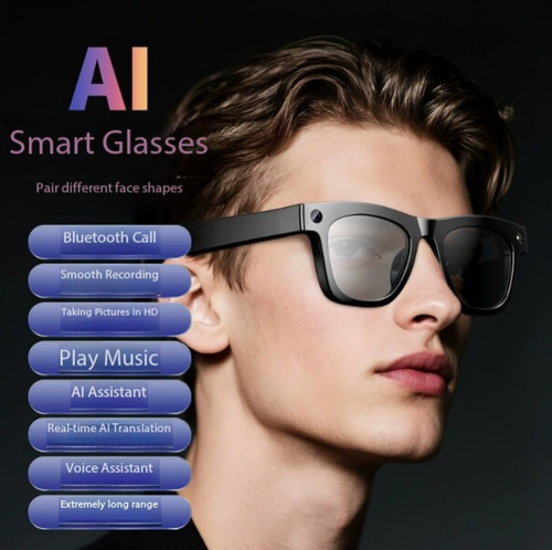 8MP AI Smart Bluetooth Glasses with Camera - Hands-Free Recording & Voice Control Wearable Tech