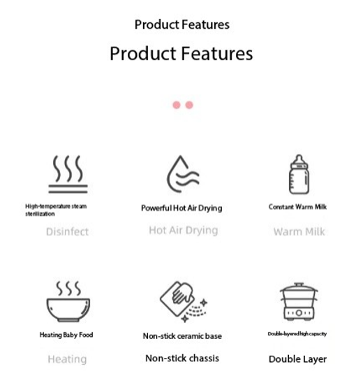 Multifunctional constant temperature disinfection and drying three-in-one milk warmer for babies