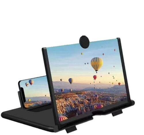 10-inch Phone Screen Magnifier - Pull-out Lazy Phone Stand with Desktop Projection Amplifier