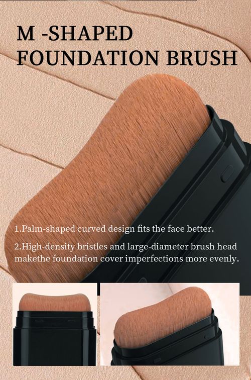 Makeup concealer and makeup-resistant liquid foundation powder puff brush + solid foundation cream two-in-one