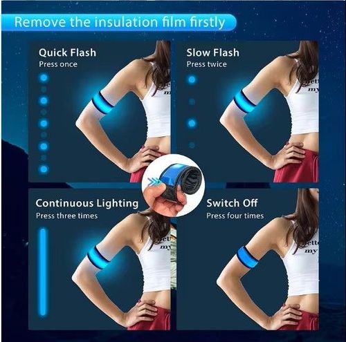 LED Luminous Night Running Armband USB Charging Bracelet Outdoor Sports Reflective Safety Belt Bicycle Cycling Luminous Arm Band