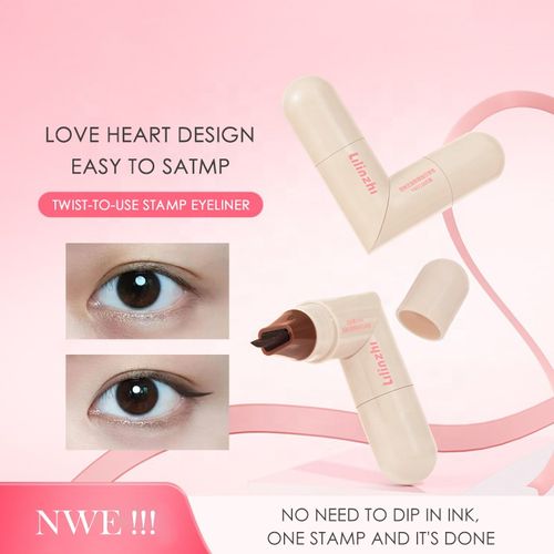 Rotating eyeliner stamp pen natural long-lasting quick-drying waterproof and sweat-proof one-print molding double-head eyeliner stamp
