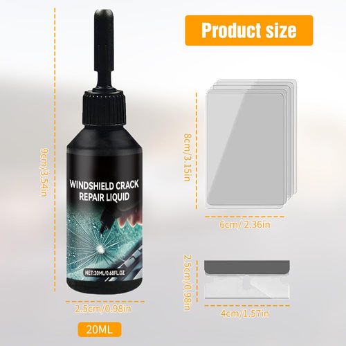 Professional Windshield Repair Kit - Car Glass Crack & Scratch Filling Liquid for DIY Fix