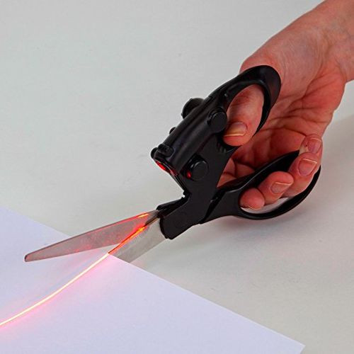Laser scissors straight head stainless steel fabric scissors home curtain multifunctional laser straight line fabric industrial home