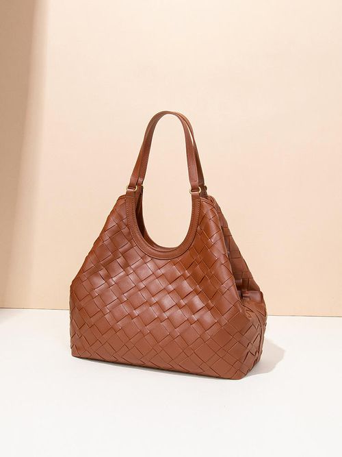 2025 New Trendy Lady High Quality Luxury Vintage Handwoven PU Leather Shoulder Bag Handbags for Women