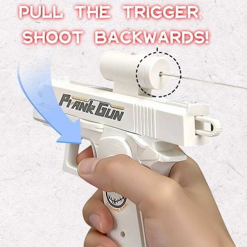 Pistola rociadora de agua inversa de doble cara creativa, tácticas complicadas, mini juguete de juego de agua con rociador de agua inverso de dos vías