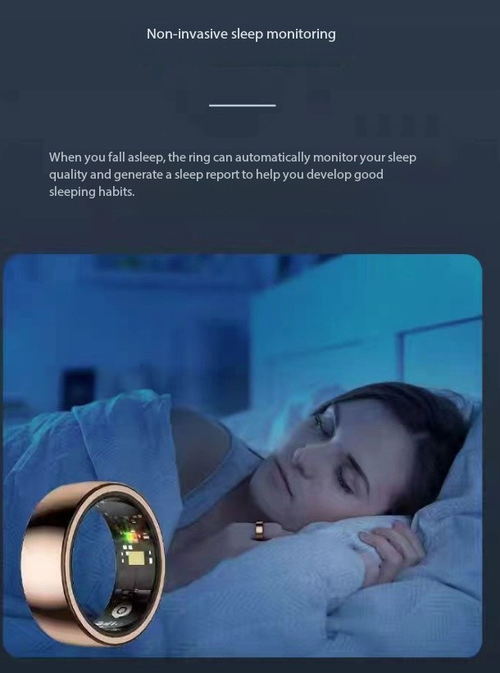 Multifunctional Smart Ring - Health Monitoring with Heart Rate/SpO2/Sleep Tracking & Bluetooth Connectivity
