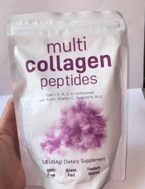 8-in-1 Multi Collagen Peptides Powder - Hydrolyzed Grass-Fed Collagen with Hyaluronic Acid & Vitamin C