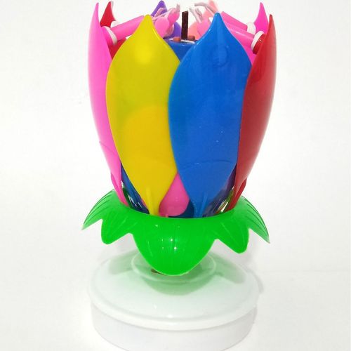 Musical Lotus Flower Blossom Birthday Candle Amazing Opening Cake Candle Singing Rotating Lotus Birthday Candle Birthday Party