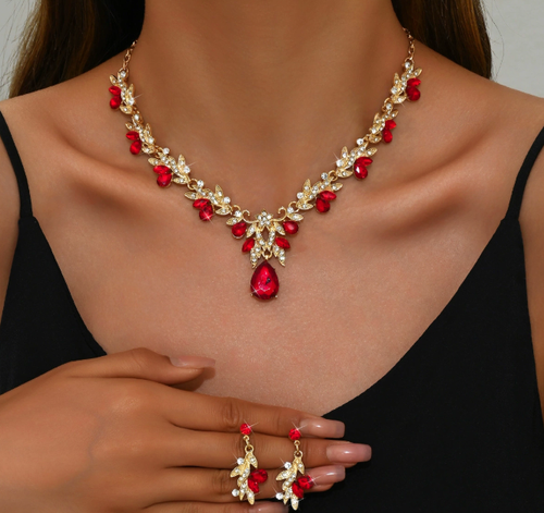 Necklace Set Luxury Crystal Jewelry Party Dress Accessories